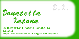 donatella katona business card